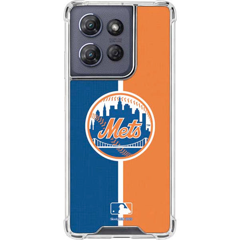 MLB New York Mets Split Moto G Play 5G (2025) Clear Case